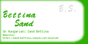 bettina sand business card